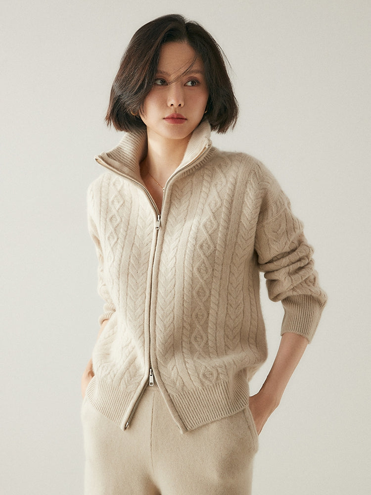 Cardigan Heritage en mélange de cachemire