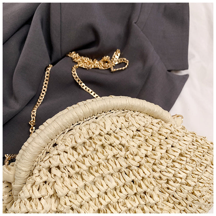 Sac à bandoulière en paille tressée Palma