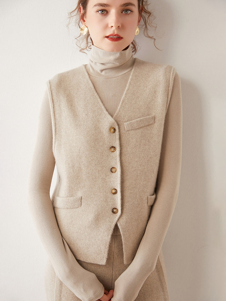 Gilet en cachemire noble