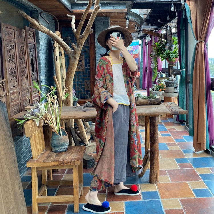 Kimono fleuri vintage