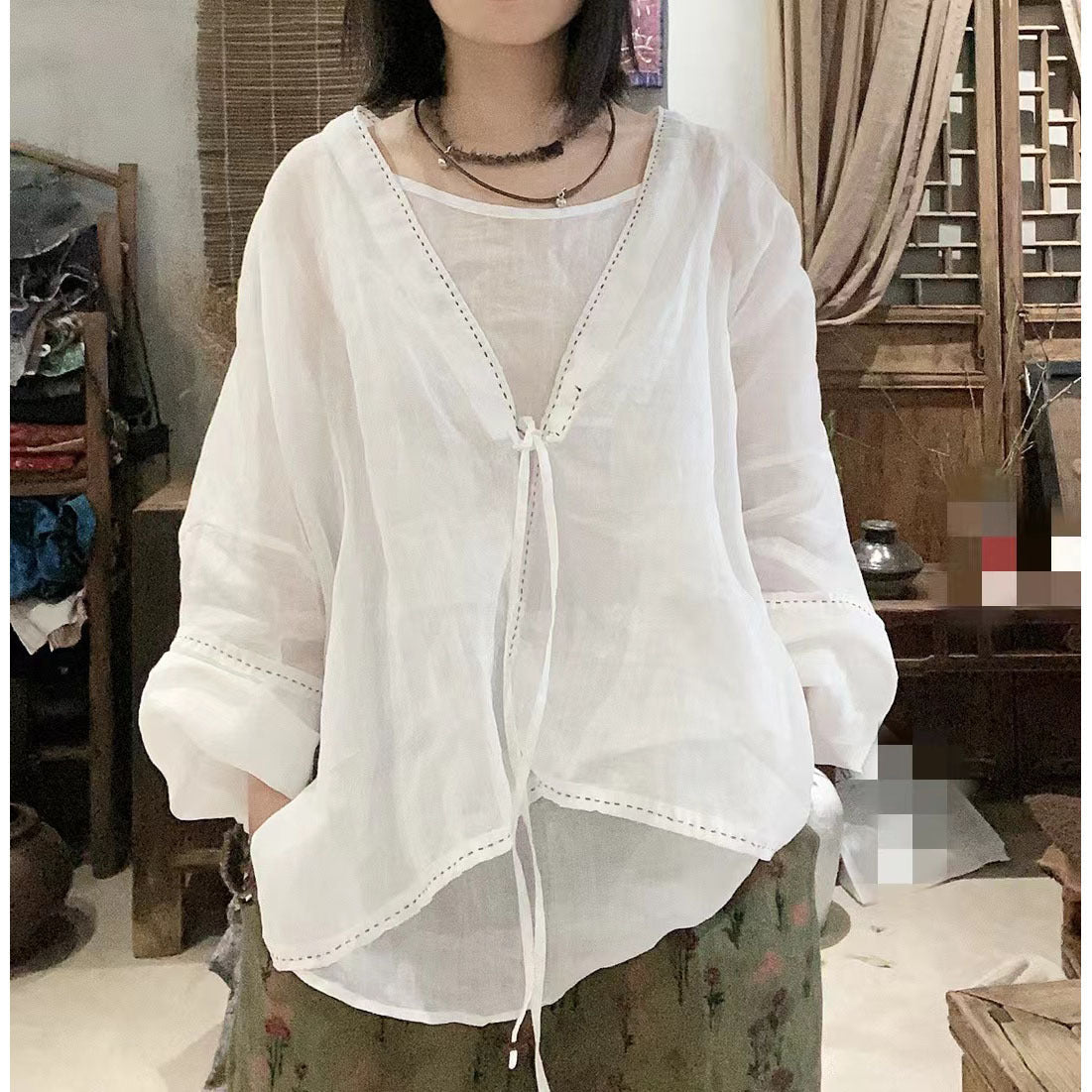 Cardigan élégant en rami