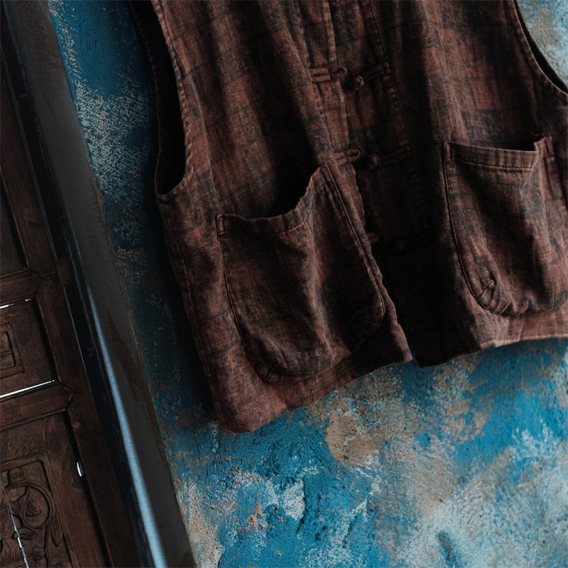 Gilet fleuri vintage