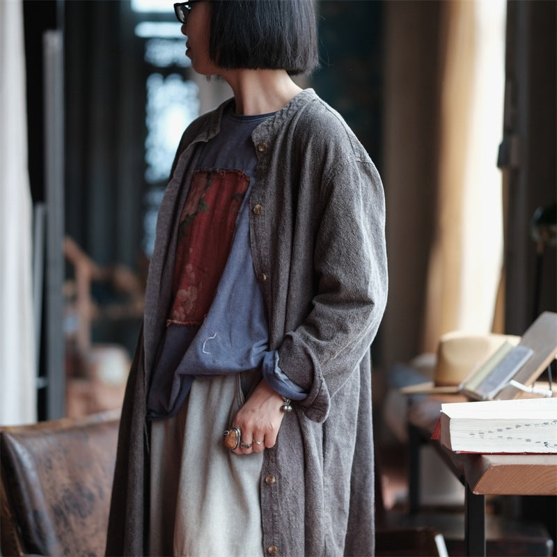 Manteau vintage Grace en coton et lin