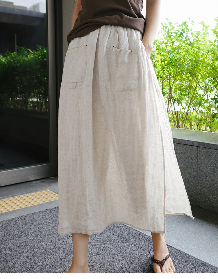 Jupe-pantalon en lin de Kyoto