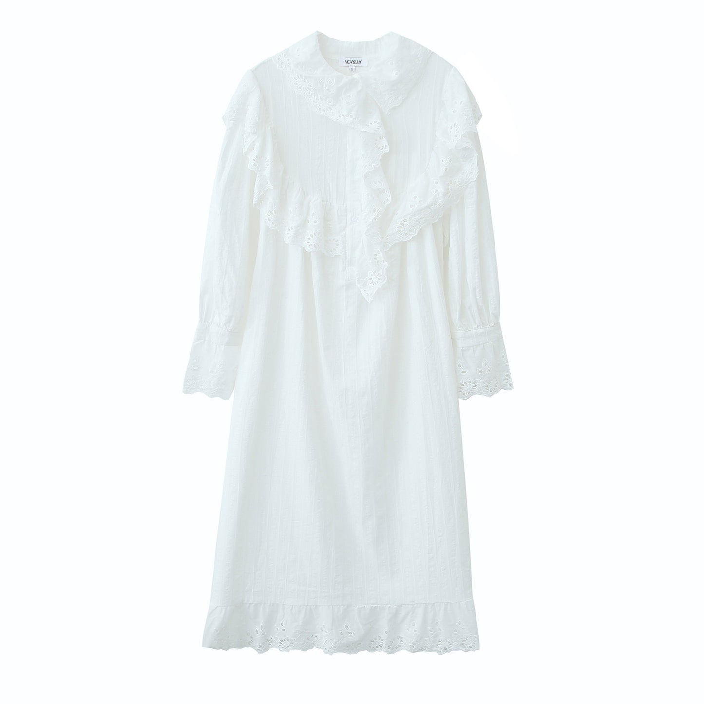 Vestido midi de encaje bohemio