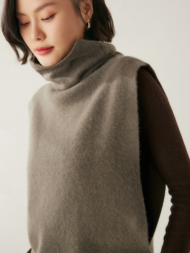 Elegante blusa de punto con cuello alto