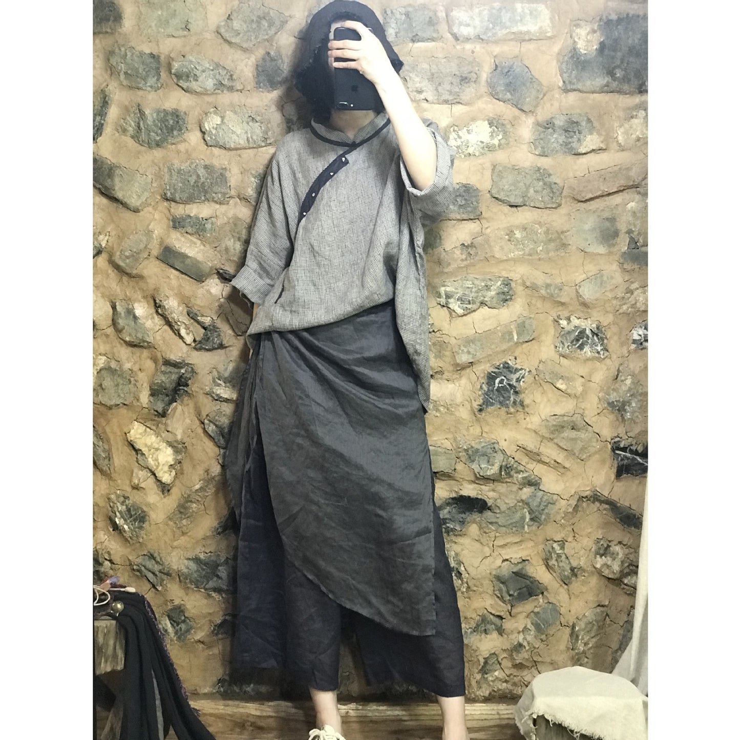 Falda pantalón de pierna ancha con flujo boho