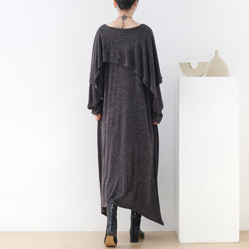 Robe longue asymétrique en coton
