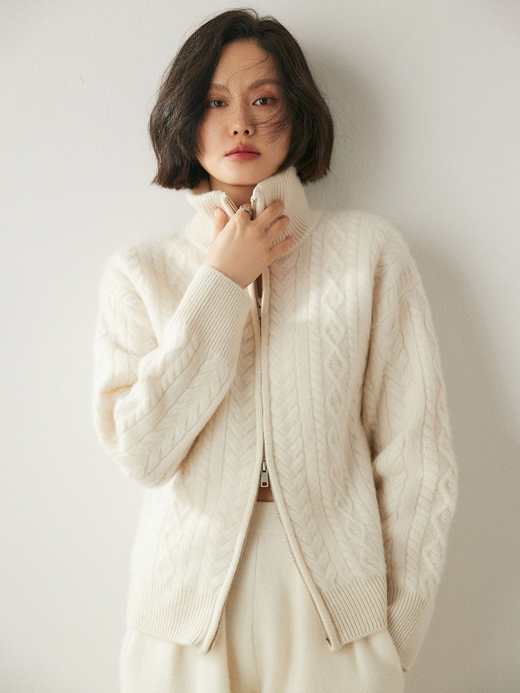 Cardigan Heritage en mélange de cachemire