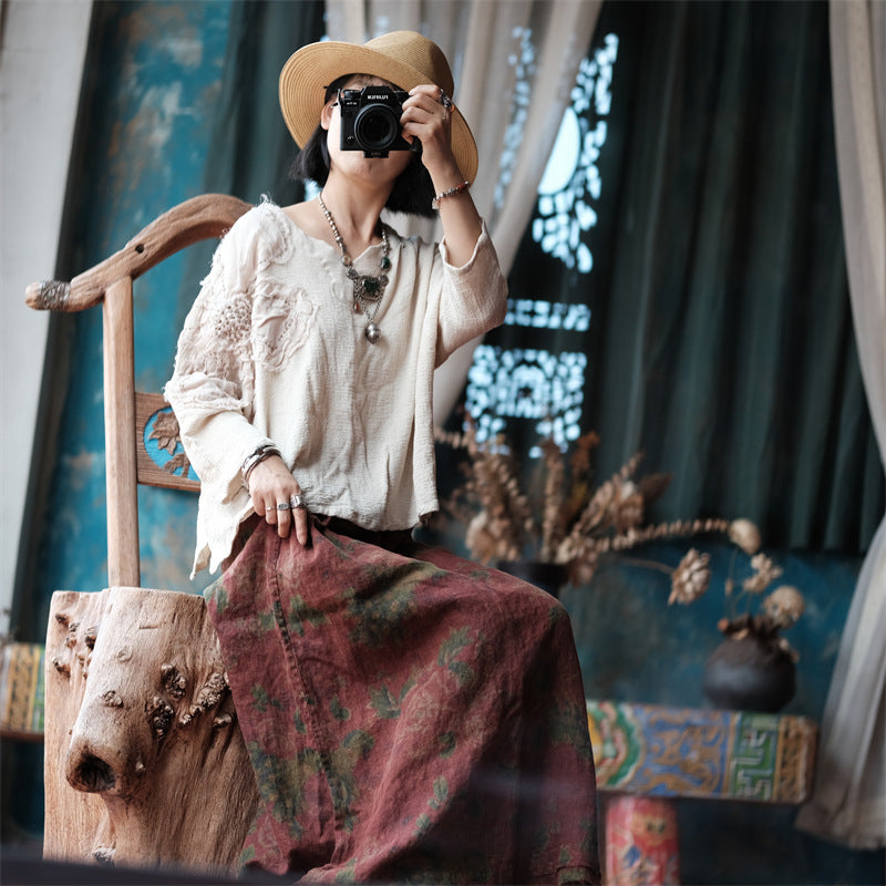 Jupe en lin Vintage Breeze