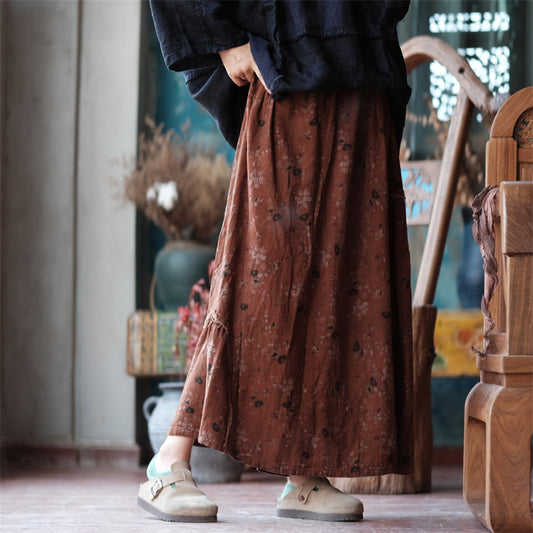 Terra Vintage Linen Skirt