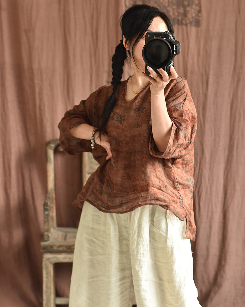 Vintage Mystic Flora Rami Blouse