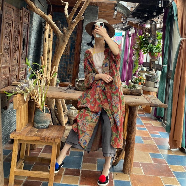 Kimono fleuri vintage