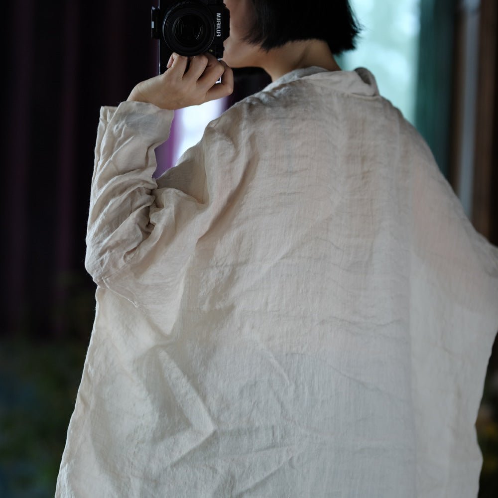 Vintage Oversized Linen Shirt