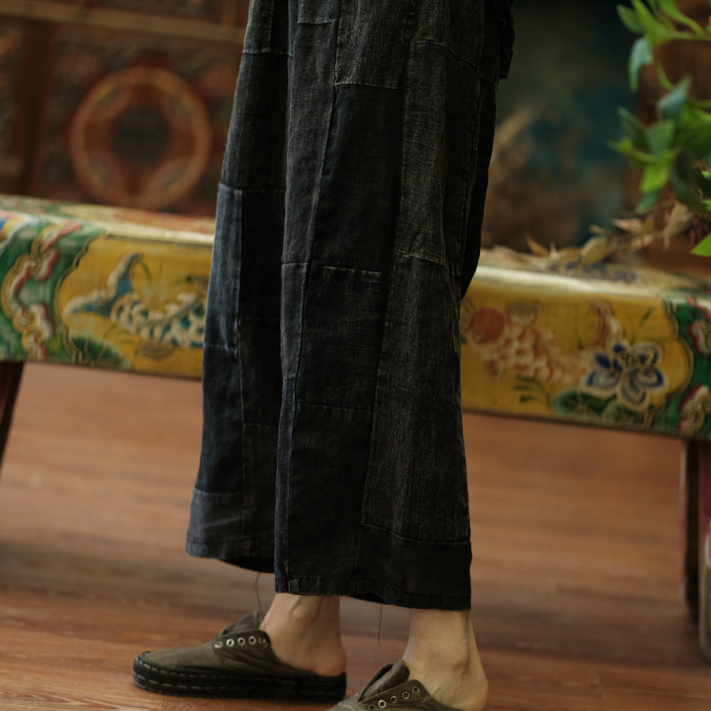 Vintage Patchwork Spring Pants