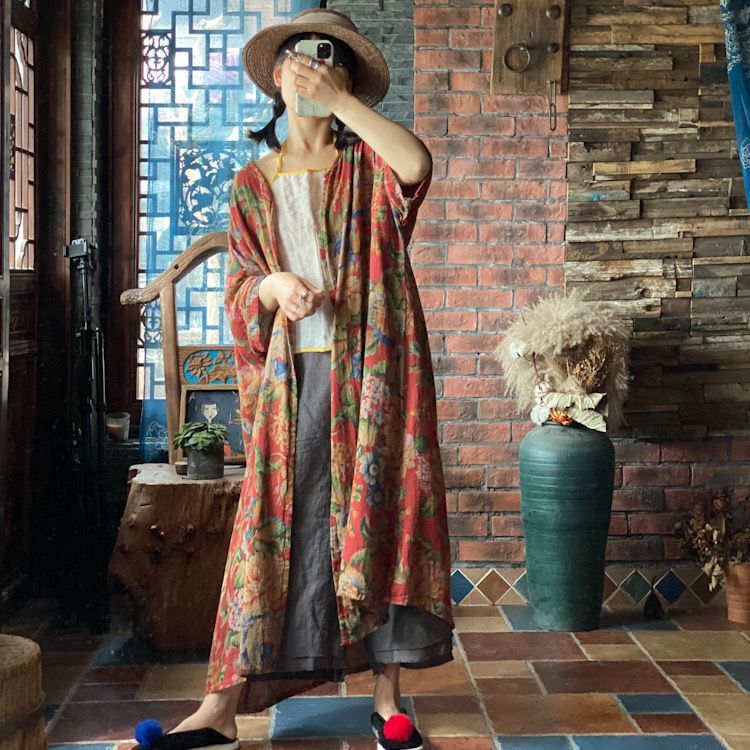 Kimono fleuri vintage
