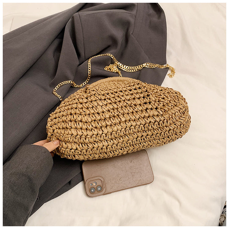Sac à bandoulière en paille tressée Palma