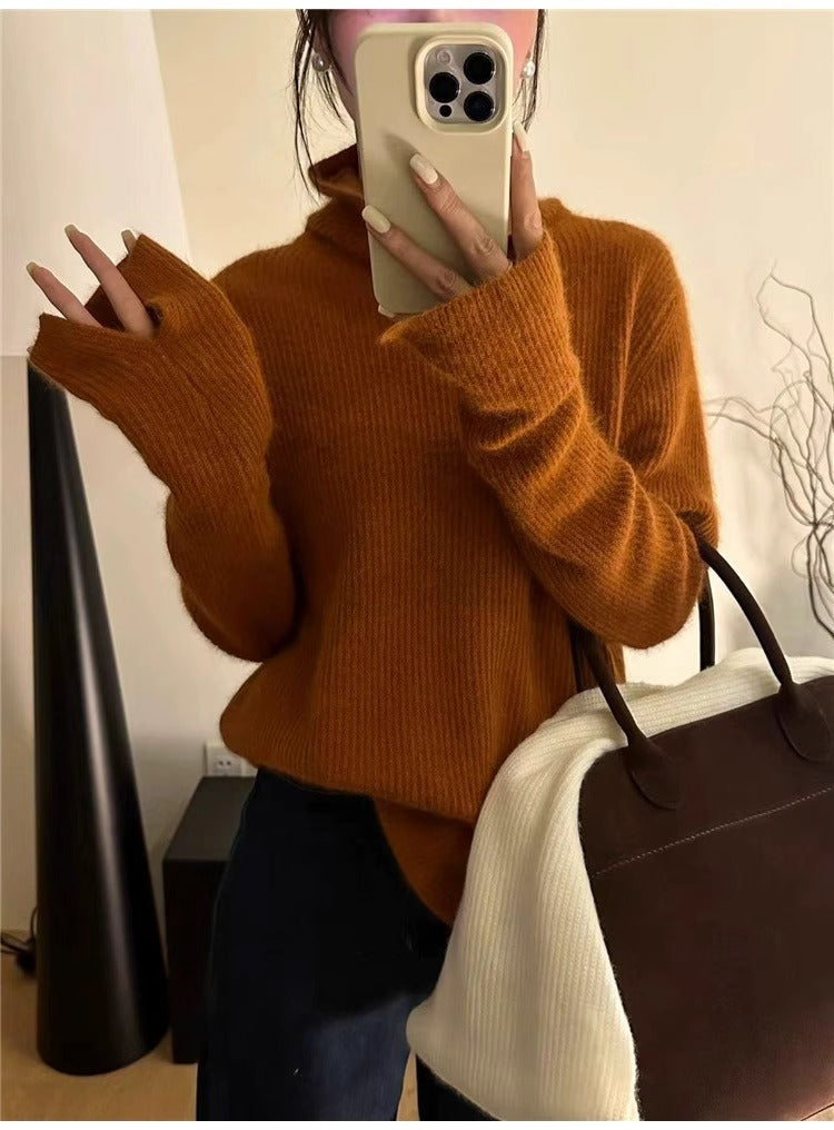 Pull col roulé en cachemire élégant