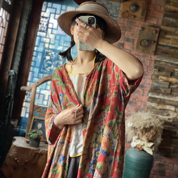 Kimono fleuri vintage