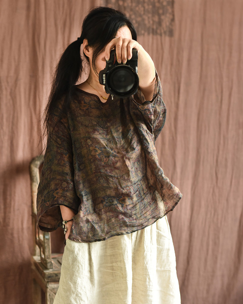 Vintage Mystic Flora Rami Blouse