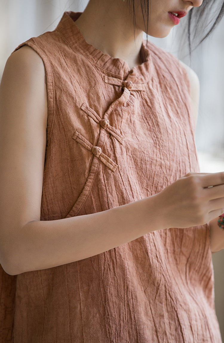 Vintage Cross Linen Blouse