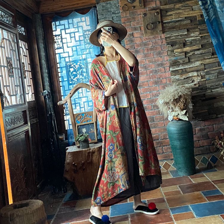 Kimono fleuri vintage