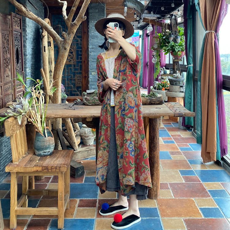 Kimono fleuri vintage