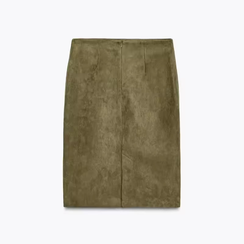 Suede Long Sleeve Lapel Jacket & High-Waist Shorts for Women | 2025 Vintage Streetwear Style