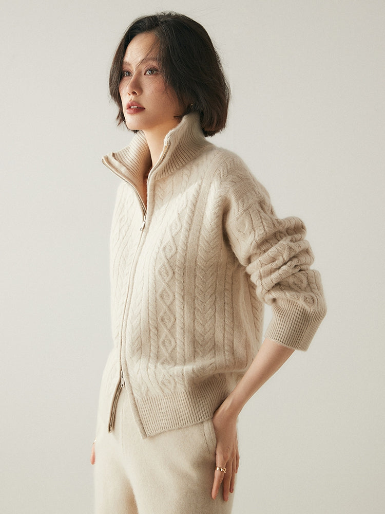 Cardigan Heritage en mélange de cachemire