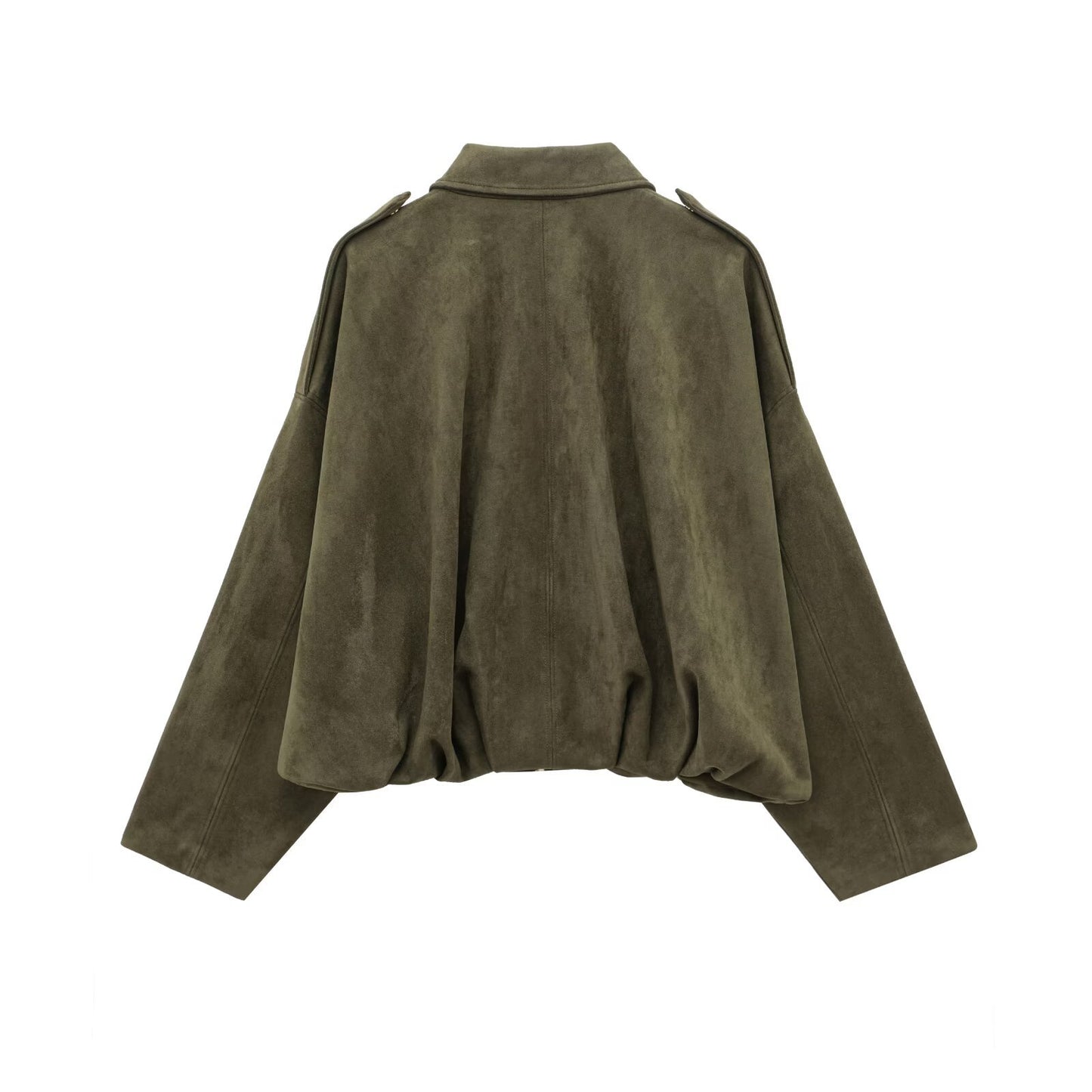 Suede Long Sleeve Lapel Jacket & High-Waist Shorts for Women | 2025 Vintage Streetwear Style