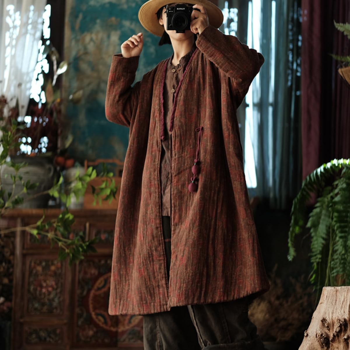 Vintage Blossom Cotton Coat
