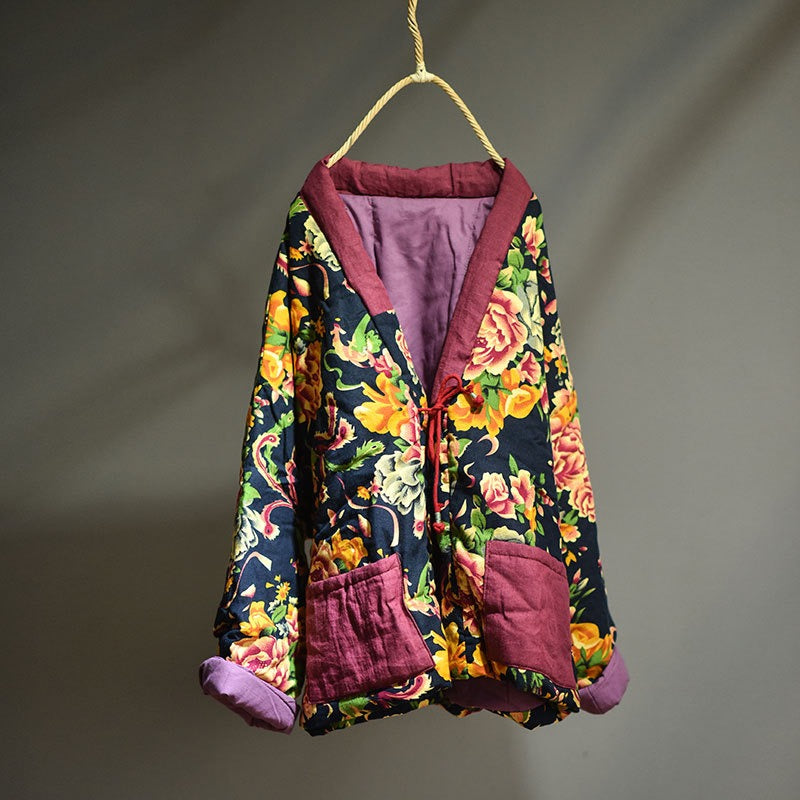 Vintage Patchwork Quilted Floral Jacket