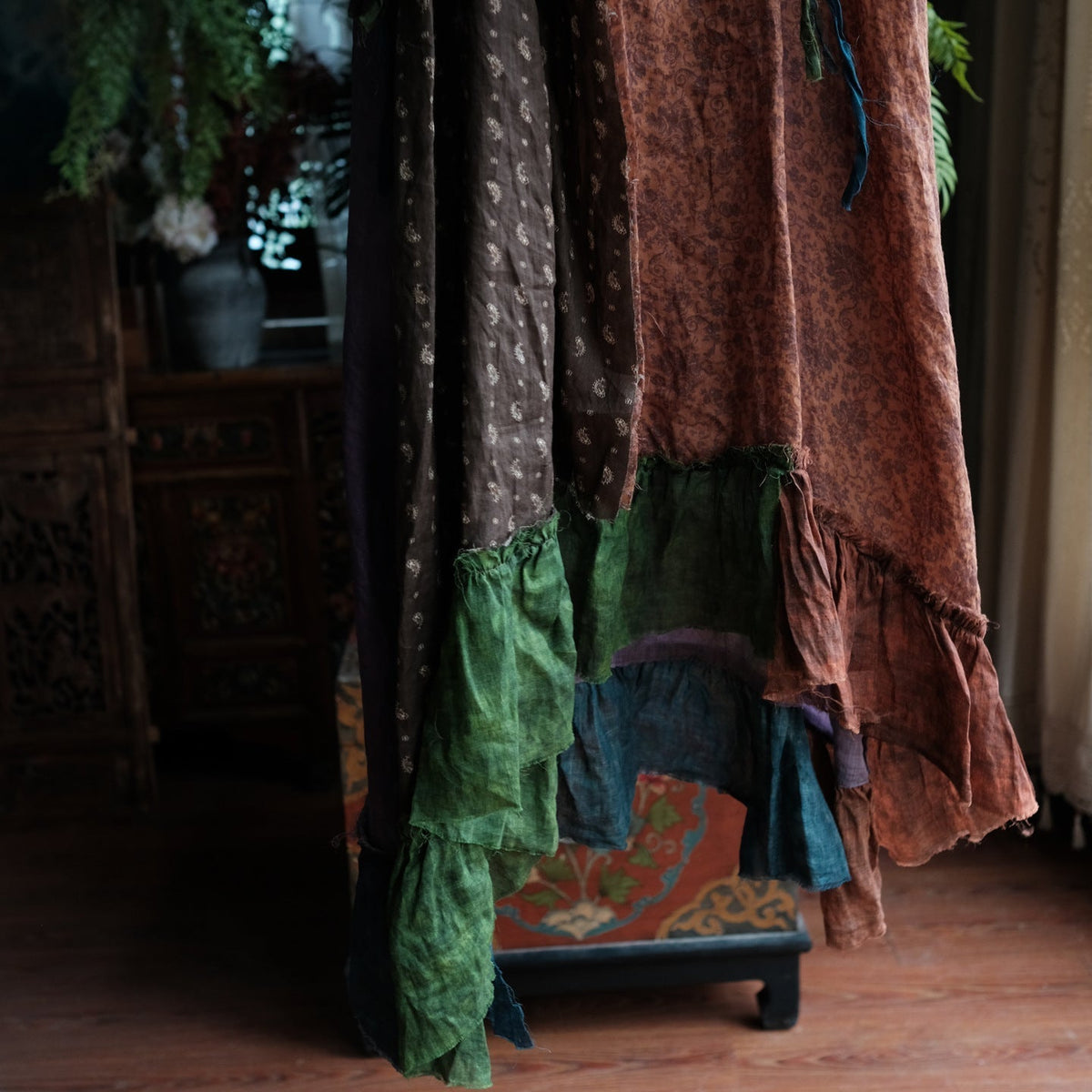 Sienna Patchwork Ramie Dress