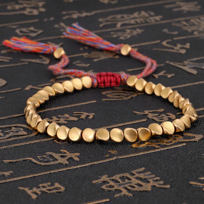Pulsera Tibetana de Cobre Trenzado – Amuleto Feng Shui