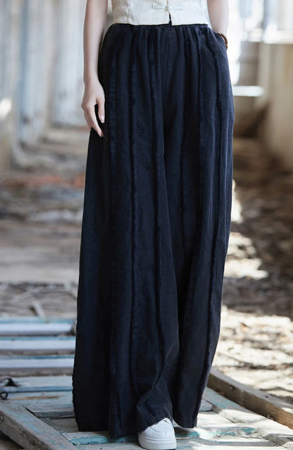 Linen Cotton Boho Skirt Pants