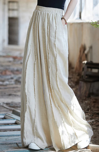 Linen Cotton Boho Skirt Pants