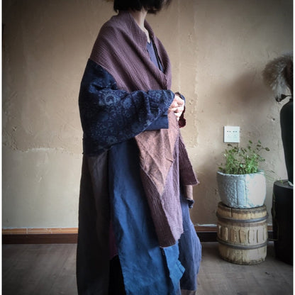 Nomad Mosaic Linen-Cotton Scarf
