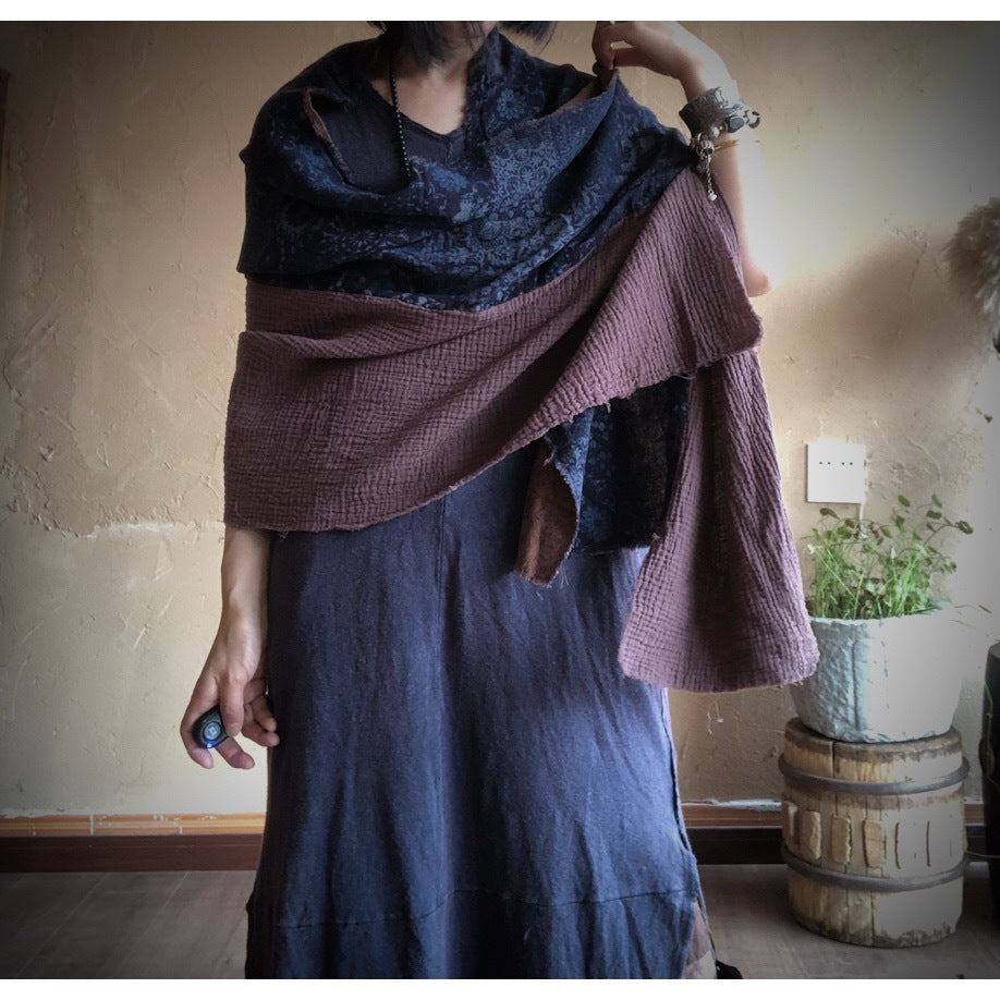 Nomad Mosaic Linen-Cotton Scarf
