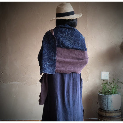 Nomad Mosaic Linen-Cotton Scarf