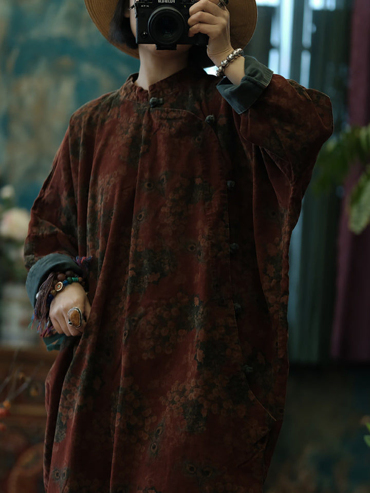 Ember Peacock Corduroy Tunic Dress