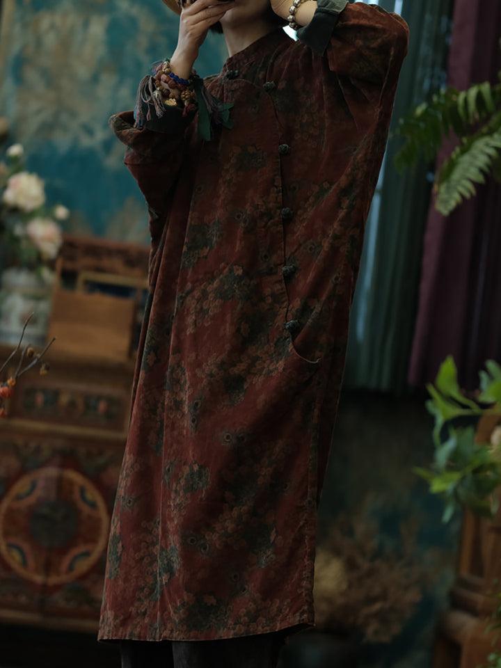 Ember Peacock Corduroy Tunic Dress