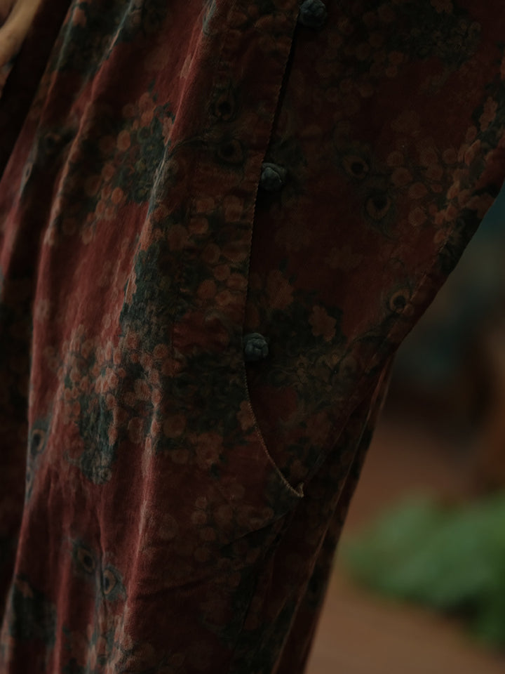 Ember Peacock Corduroy Tunic Dress