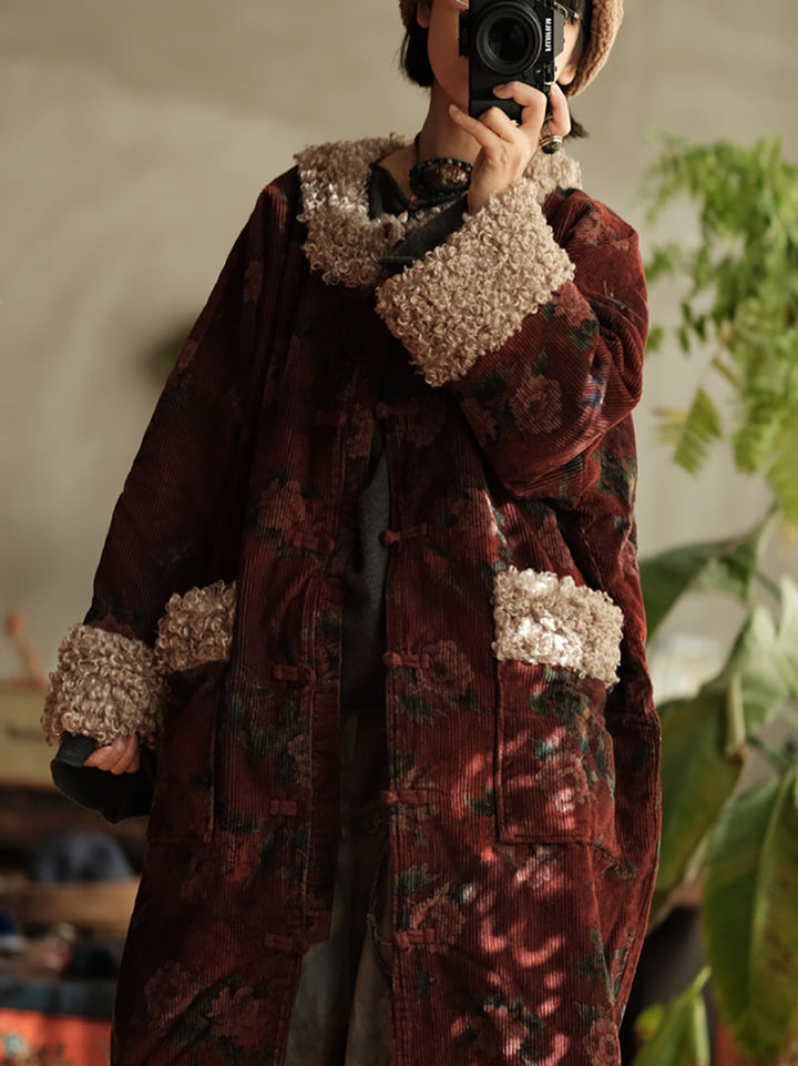 Floral Fleece Coat