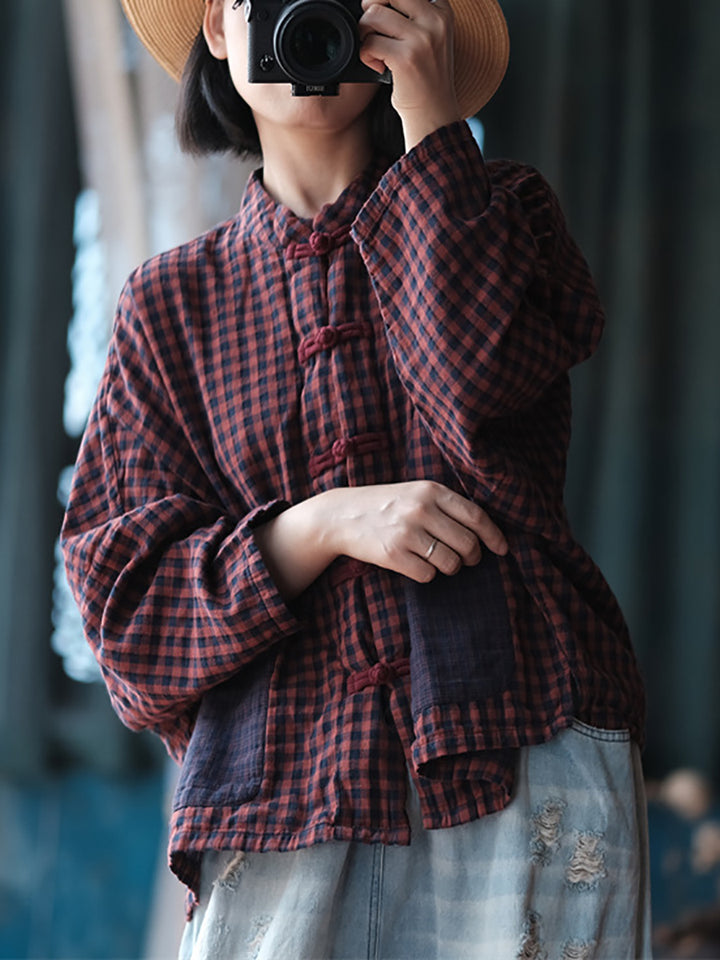 Vintage Plaid Boho Shirt