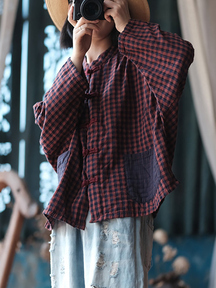 Vintage Plaid Boho Shirt
