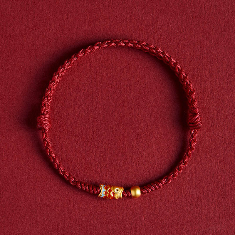 Pulsera Koi de Plata 925 con Hilo Rojo – Símbolo de Suerte
