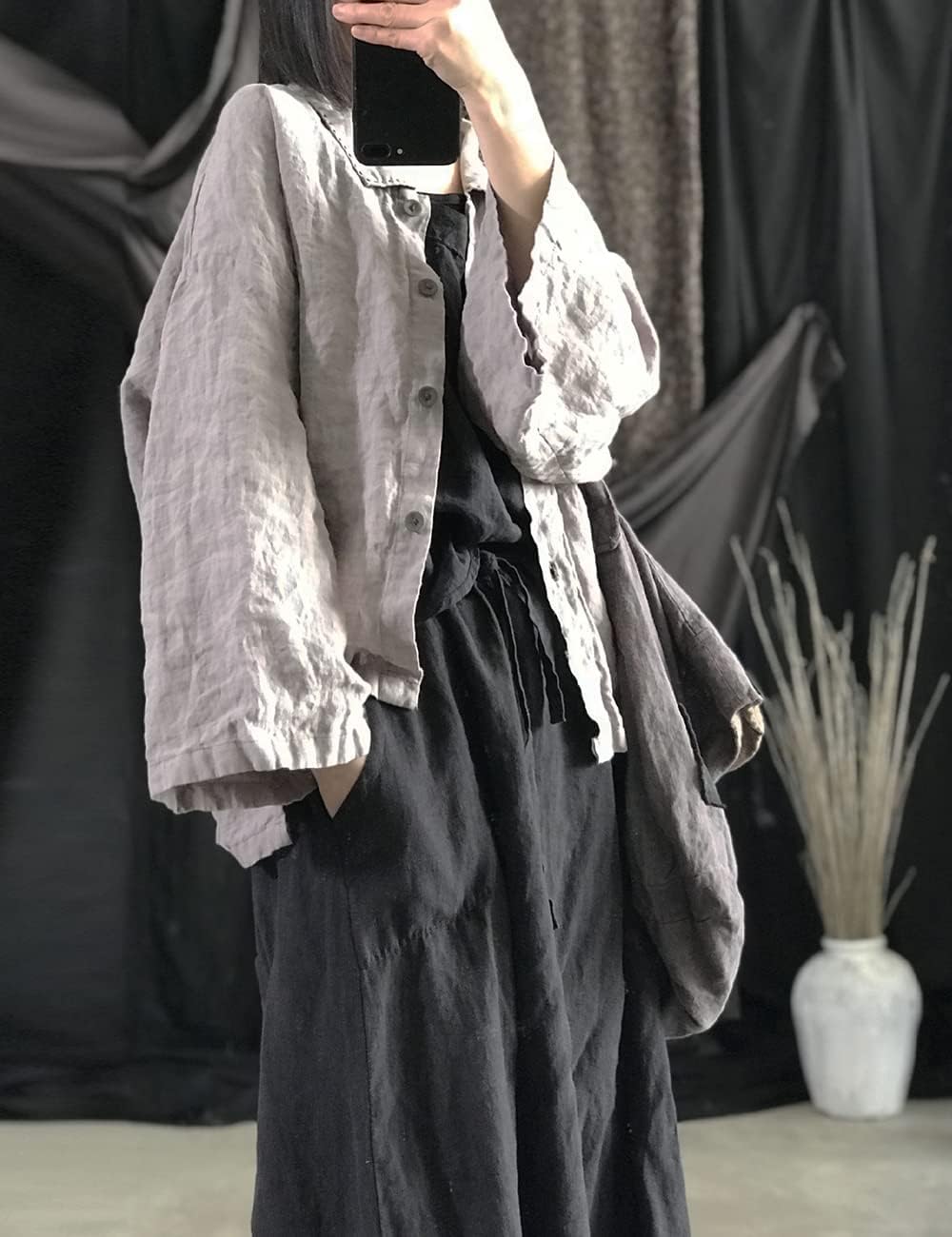 Quiet Stone Relaxed Linen Shirt