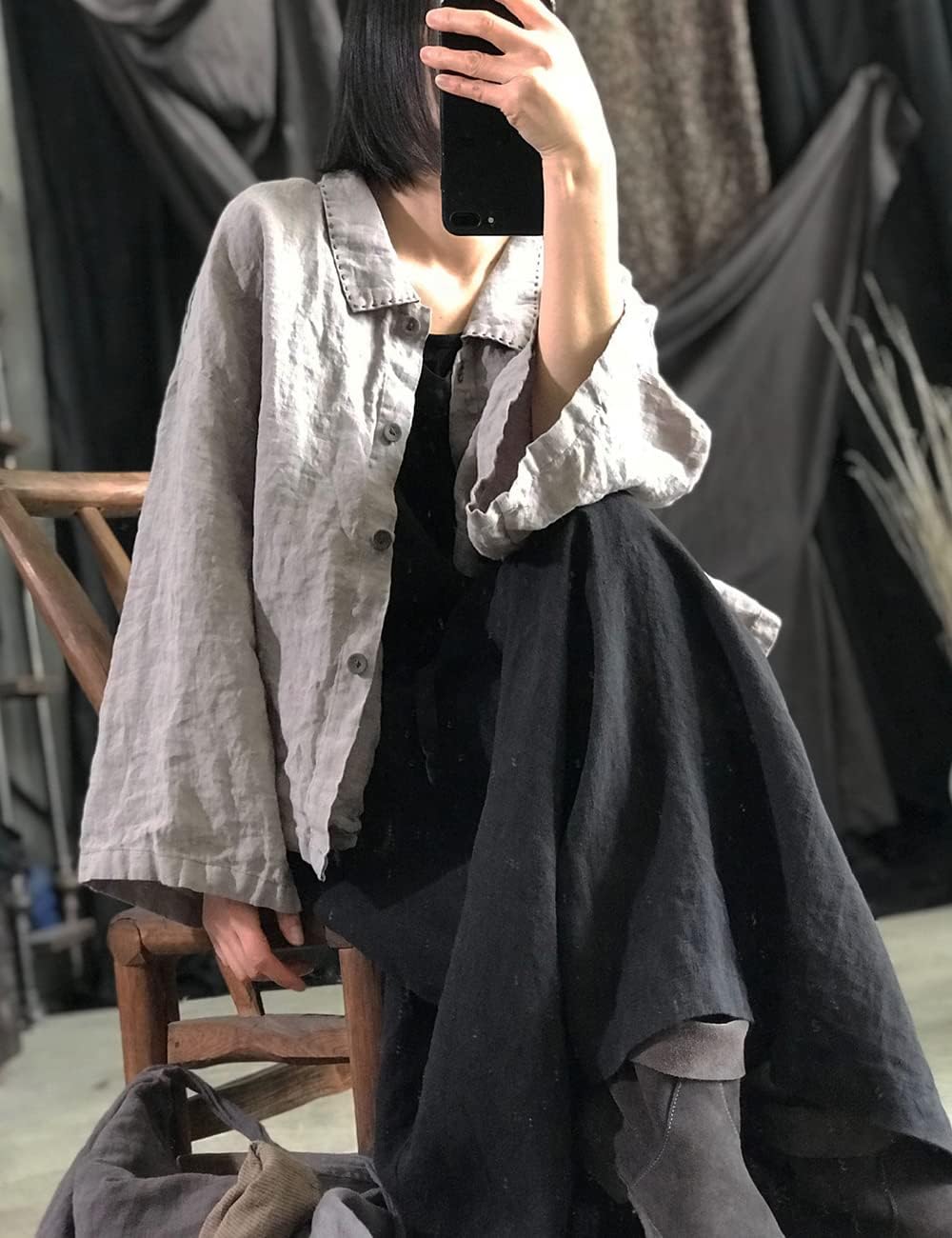 Quiet Stone Relaxed Linen Shirt