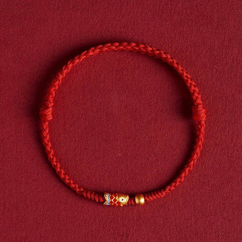 Pulsera Koi de Plata 925 con Hilo Rojo – Símbolo de Suerte