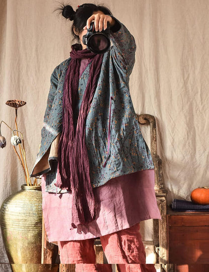 Vintage Blossom Cross-Over Blouse